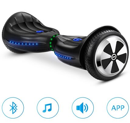 This is an image of Eyourlife Hoverboard Two-wheel Self-balancing Scooter With Bluetooth Speaker