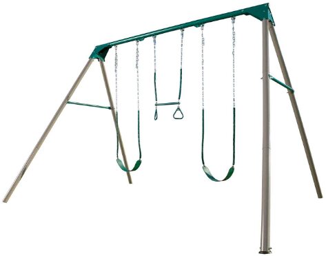 This is an image of heavy duty A-frame metal swing set 