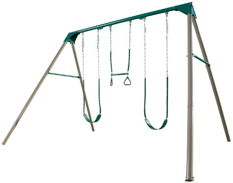 This is an image of heavy duty A-frame metal swing set