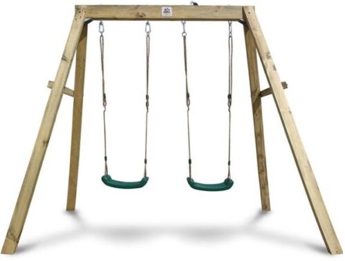 This is an image of utward Play Holt Wooden A-Frame Two Seat Swings