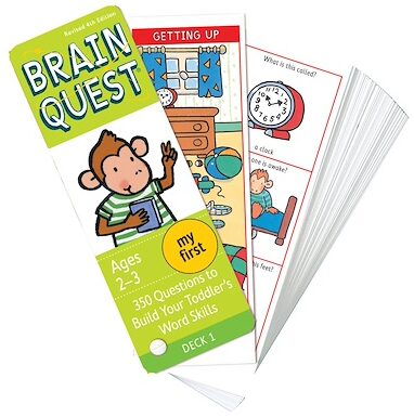 This is an image of toddler question cards game