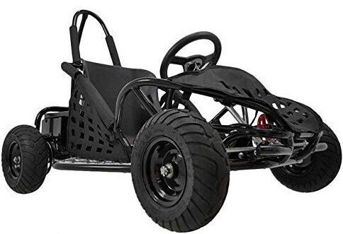 This is an image of kids electric fo kart in black for kids 