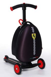 this is an image of a ferrari scooter luggage