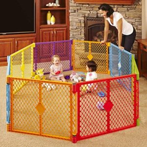 this is an image of an 8-panel folding play pen