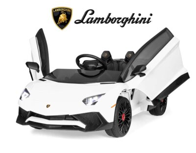 This is an image of a 12v Lamborghini Aventador Ride on toy