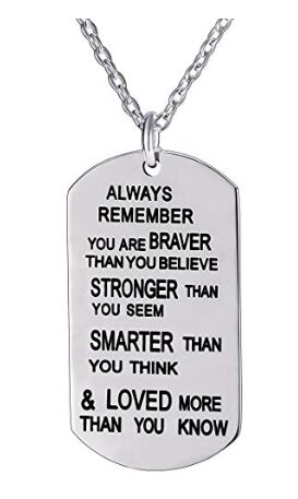 this is an image of an inspirational necklace pendant for young ladies. 