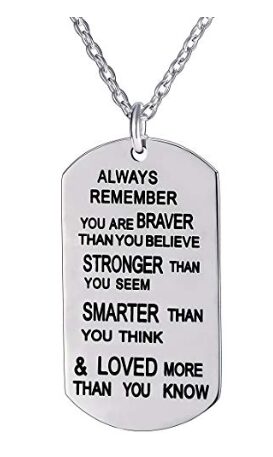 this is an image of an inspirational necklace pendant for young ladies.