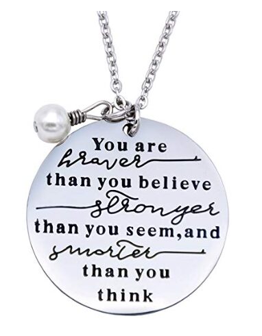  this is an image of an inspirational necklace for teenage girls. 