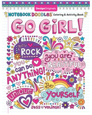 This is an image of a colorful doodle activity and art book for kids. 