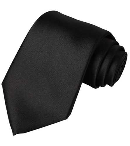 this is an image of a black men's tie. 