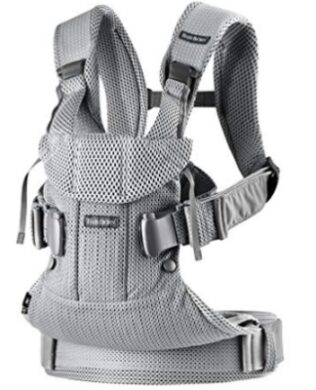 This is an image of baby carrier in gray color