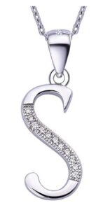 this is an image of a personalized initial necklace for teens.