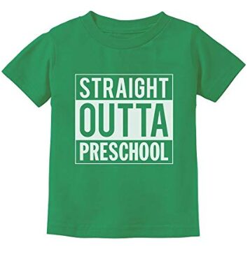 This is an image of a green pre school graduation t-shirt. 