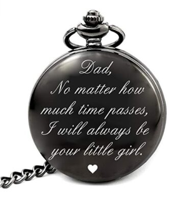This is an image of a personalized pocket watch. 