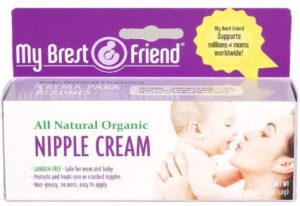 this is an image of woman's my brest freind natural nipple cream