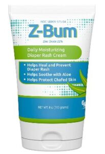 this is an image of baby's z-bum daily moisturizing diaper rash cream