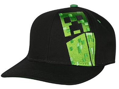 This is an image of minecraft creepin creeper hat black and green colors