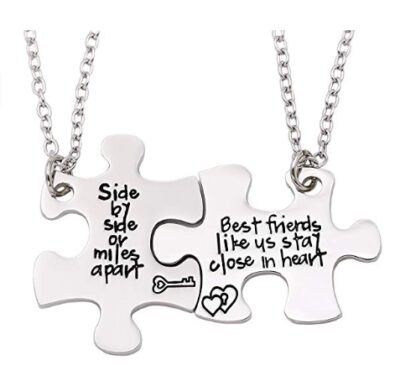 This is an image of a puzzle piece BFF necklace for 2. 