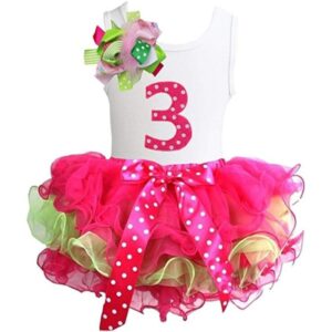 this is an image of a 3rd birthday tutu outfit