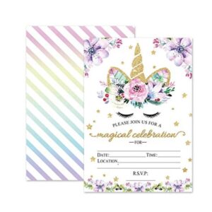 this is an image of unicorn party invitations