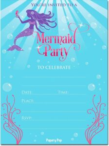 this is an image of mermaid party invites