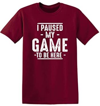 This is an image of teen's T shirt I paused my game to be here, Garnet.