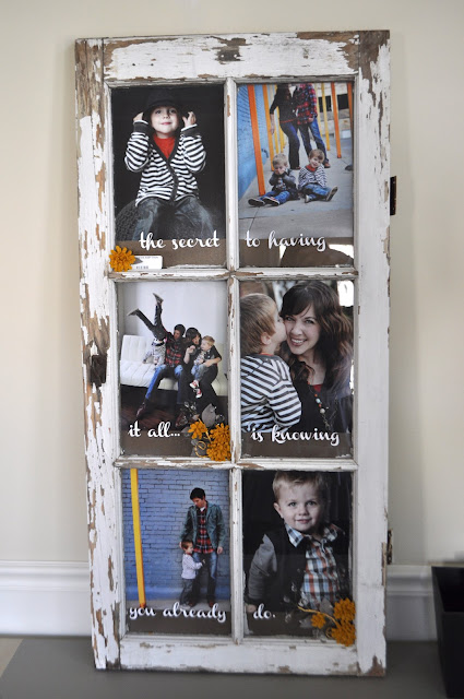 Window frame turned into picture frame