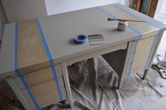 metallic paint to spray desk