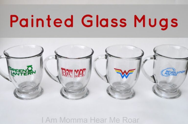 Painted Glass Mugs