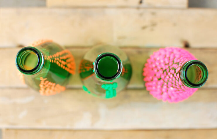 Puffy Paint on Vases