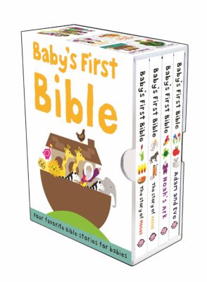 This is an image of a bible stories set for babies.