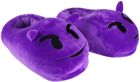 This is an image of Misscat Unisex Emoji Funny Cartoon Cute Slippers Plush Soft Warm
