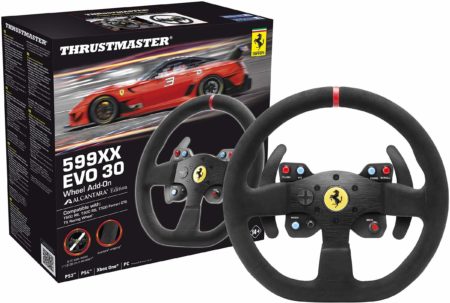 This is an image of Thrustmaster F599XX EVO 30 Wheel Alcantara Edition