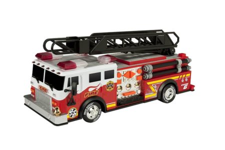 Toy State 14" Rush And Rescue Police And Fire - Hook And Ladder Fire Truck