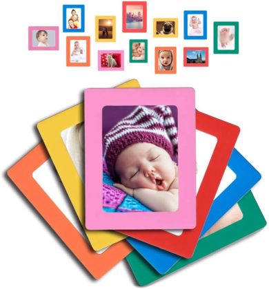This is an image of Lubber 6-Pack Magnetic Picture Frames for Refrigerator