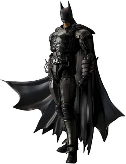 This is an image of a batman figuring dressed in a black suit with cape