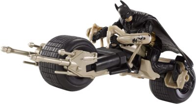 This is an image of a batman figure on a motorbike