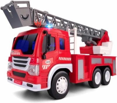 Image of Gizmovine Fire Truck Toy Friction Power with Lights and Sounds