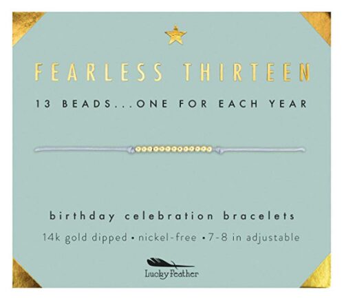 this is an image of a 13th Birthday bracelet for girls.