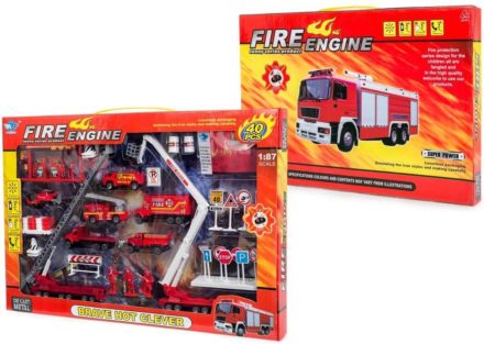 Big-Daddy Fire Rescue Toy Play Set Includes over 40 Fire Truck Toy And Accessories 