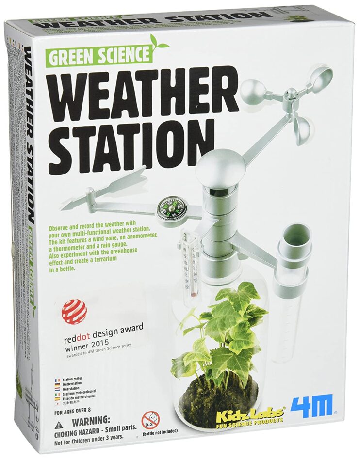 Green science Weather Station toy set for kids.
