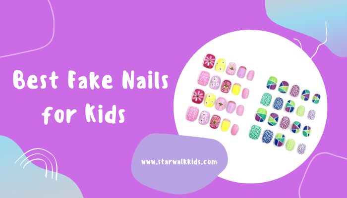 Patterned Children False Nails 64 Pack 