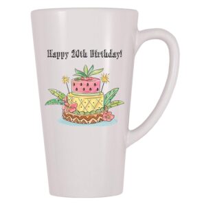 this is an image of a 20th birthday mug