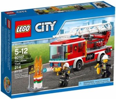 Image of Lego City Fire Ladder Truck 60107