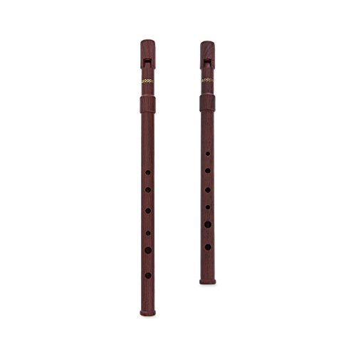 Woodi WI-921W WI-922W Set of 2 Irish Whistle Wood Grain Key of C & Key of D Tin Whistle Penny Whistle ABS