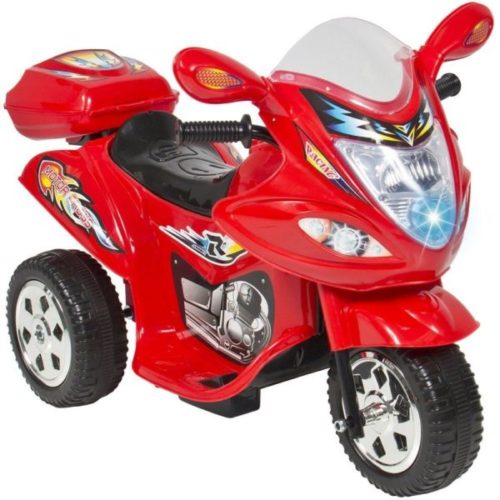 red Electric 3 Wheel Power Bicycle with flames as graphics
