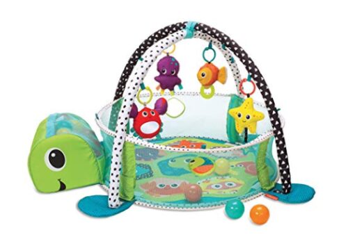 this is an image of a 3 in 1 activity gym and ball pit for kids. 