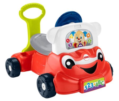 This is an image of a red ride on toy car for kids. 