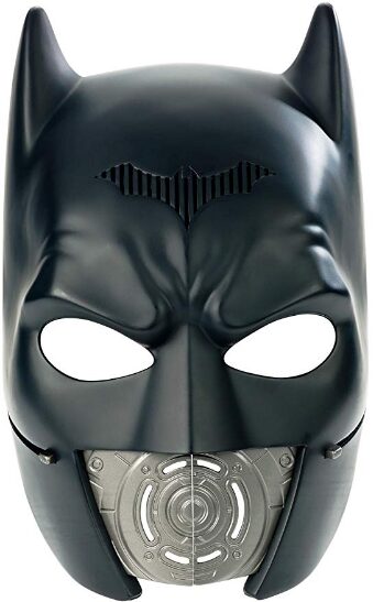 This is an image of a batman mask with a grey mouth access