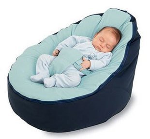 BayB Brand Baby Bean Bag, Filled, Blue